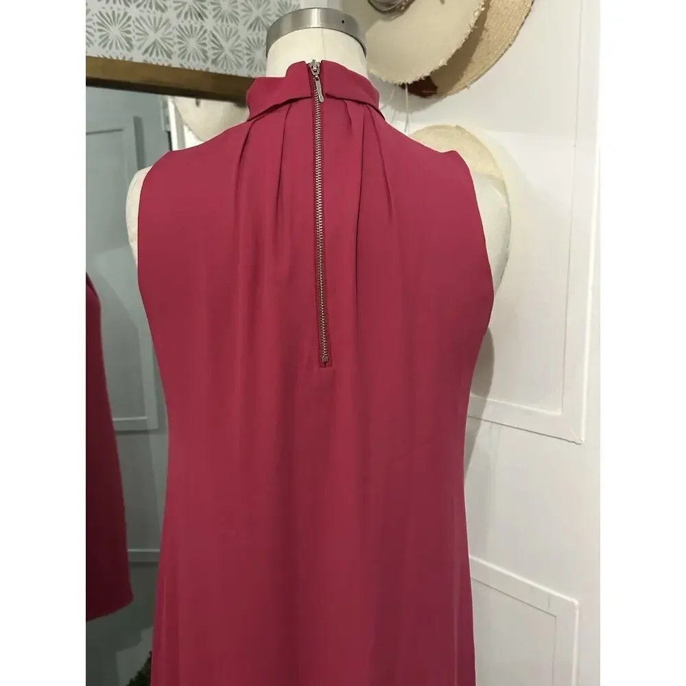 White House Black Market Plus Keyhole Choker Sorbet Shift Mini Dress 2 Petite - Picture 7 of 8